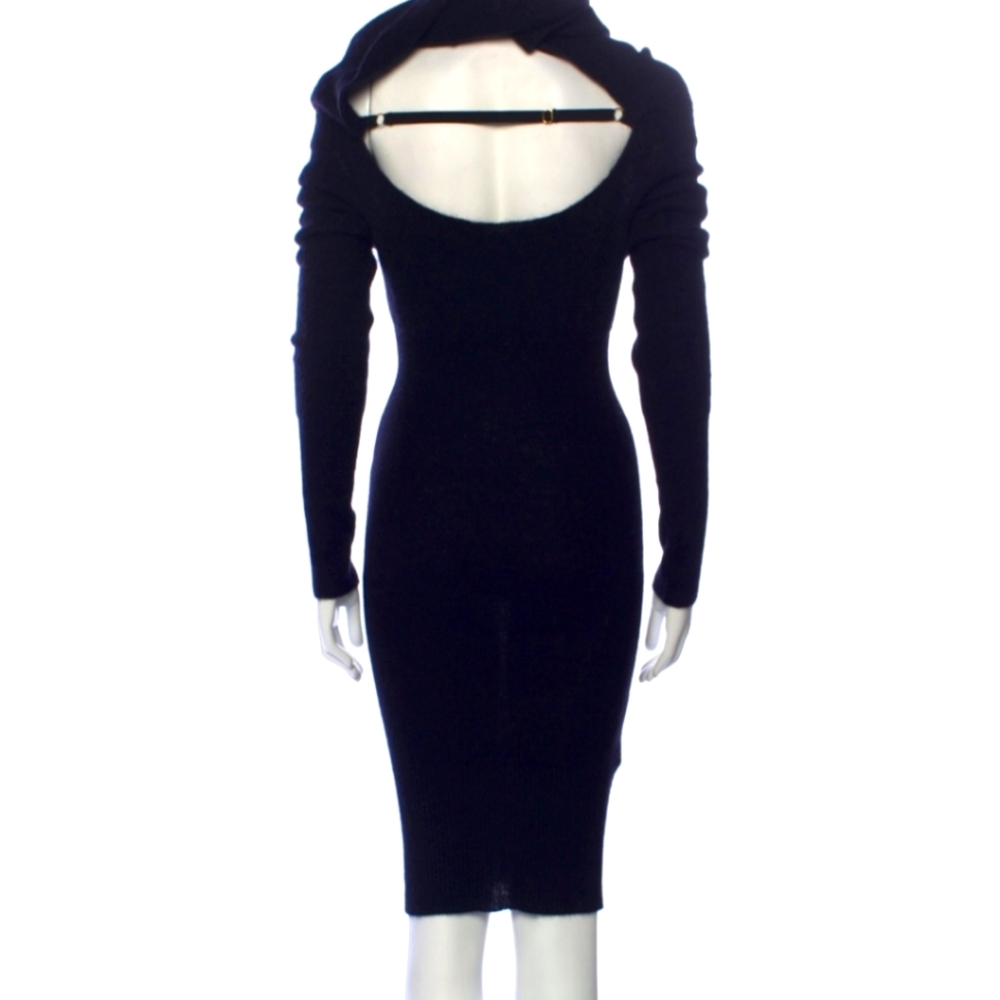 NEW Jacquemus Cowl Neck Cut Out Accent Back Dress